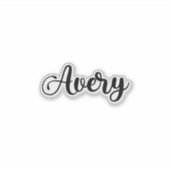 Avery Name - Handgeschreven kalligrafie Sticker (Voorkant)