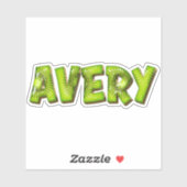 Avery Name Kiwi Design Aufkleber Sticker (Vel)