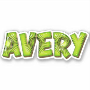 Avery Name Kiwi Design Autocollants