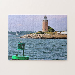 Avery Point Lighthouse, Connecticut Jigzaag Puzzle Legpuzzel