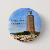 Avery Point Lighthouse, Connecticut Pin Button (Voorkant)
