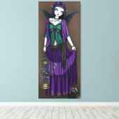 "Avery" Vogelkooi Engel verpakt Canvas Print (Insitu (Houten vloer))