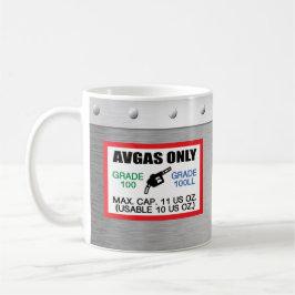 AVGAS/100LL brandstof slechts 11 oz Koffiemok