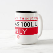 avgas 100LL only Two-Tone Coffee Mug (Devant droit)