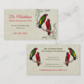 Aviaire Vintage Parrot Visitekaartje (Voorkant / Achterkant)