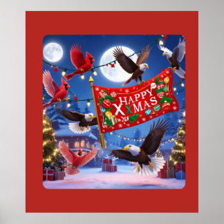 Avian Christmas Serenade Poster