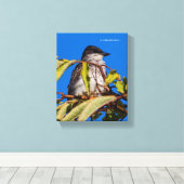 Avian Royalty: Eastern Kingbird Canvas Afdruk (Insitu (Houten vloer))