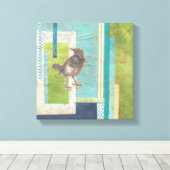 Avian Scrapbook I Canvas Afdruk (Insitu (Houten vloer))