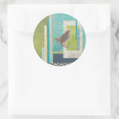 Avian Scrapbook II Ronde Sticker (Tas)