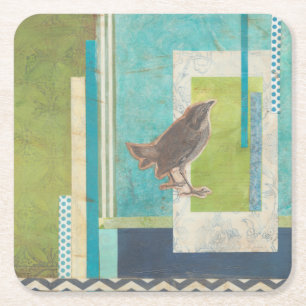 Avian Scrapbook II Vierkante Kartonnen Onderzetter