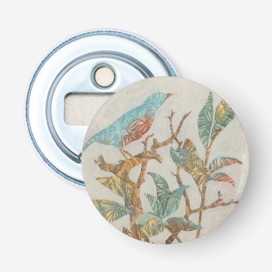 Aviary Collage I Button Flesopener (Voorkant)