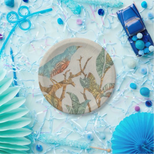 Aviary Collage I Papieren Bordje (Feest)