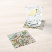 Aviary Collage I Vierkante Kartonnen Onderzetter (Insitu)