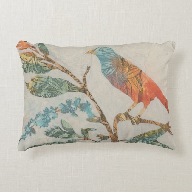 Aviary Collage II Decoratief Kussen (Voorkant)