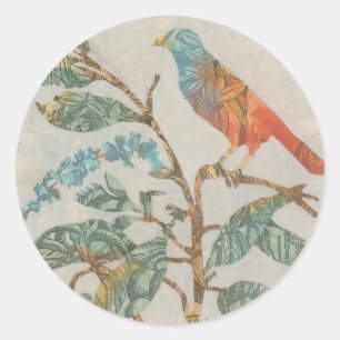 Aviary Collage II Ronde Sticker