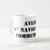 AVIATE NAVIGATE COMMUNICATE Airplane Mok for Pilot (Voorkant links)