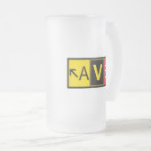 Aviateur - AV8R - Mug en verre dépoli, 16 oz (Devant droit)