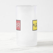 Aviateur - AV8R - Mug en verre dépoli, 16 oz (Centre)