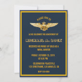 Aviateur de la marine / Ailes d'or Invitations (Devant)