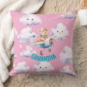Aviateur rose Teddy Ours Jaillir oreiller (Couverture)
