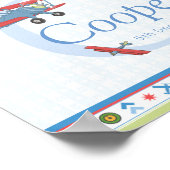 Aviateur Vintage Avion Nom personnalisé Poster (Coin)