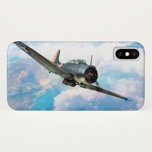 Aviation Art Device Cass  "SBD Dauntless" Case-Mate iPhone Case (Achterkant (horizontaal))