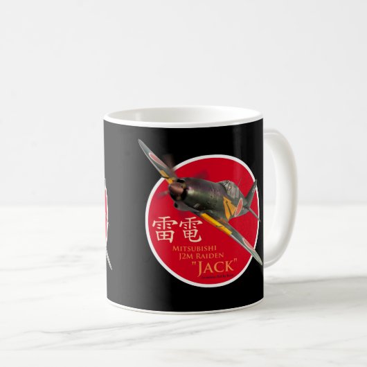 Aviation Art mok "Mitsubishi J2M Raiden"Jack" (Voorkant rechts)