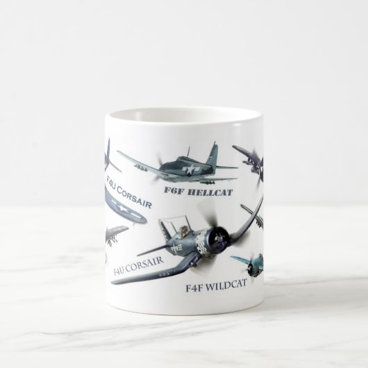 Aviation Art Mug " American warplane of WWII" (Centre)