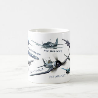 Aviation Art Mug " American warplane of WWII" Koffiemok