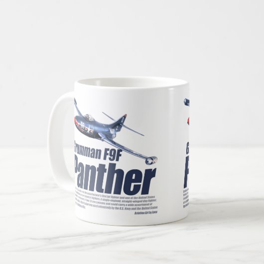 Aviation Art mug "Grumman F9F Panther" (Devant gauche)