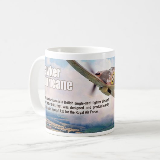 Aviation Art mug "Hawker Hurricane" (Devant gauche)