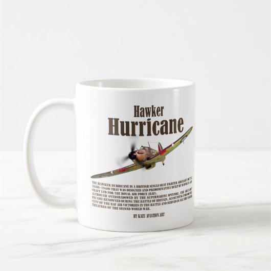 Aviation Art mug "Hawker Hurricane" (Gauche)