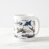 Aviation Art mug "Jet fighter"ジェット戦闘機のマグカップ (Devant droit)