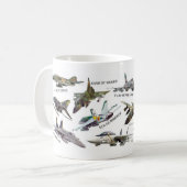 Aviation Art mug "Jet fighter"ジェット戦闘機のマグカップ (Devant gauche)