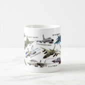 Aviation Art mug "Jet fighter"ジェット戦闘機のマグカップ (Centre)