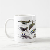 Aviation Art mug "Jet fighter"ジェット戦闘機のマグカップ (Gauche)