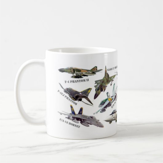 Aviation Art mug "Jet fighter"ジェット戦闘機のマグカップ (Gauche)