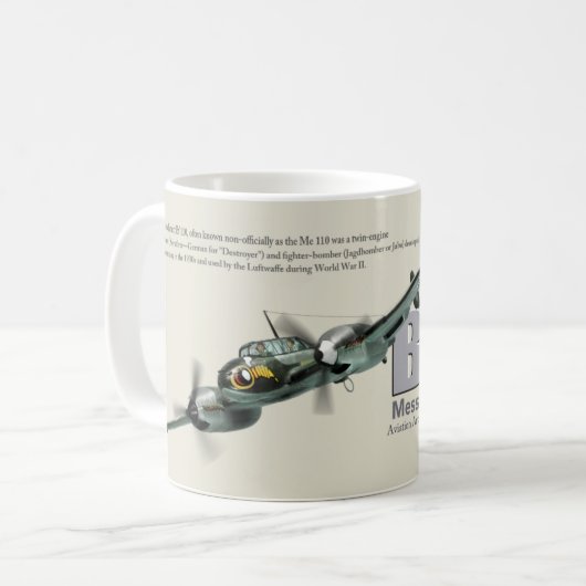 Aviation Art Mug "Messerschmitt Bf 110" (Devant gauche)