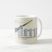Aviation Art Mug "Messerschmitt Bf 110" Koffiemok (Voorkant rechts)