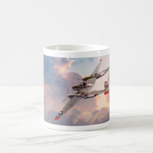 Aviation Art mug "P-38 Lightning" (Centre)