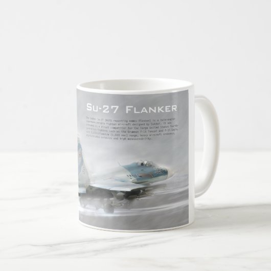 Aviation Art Mug "Su-27 Flanker" (Devant droit)