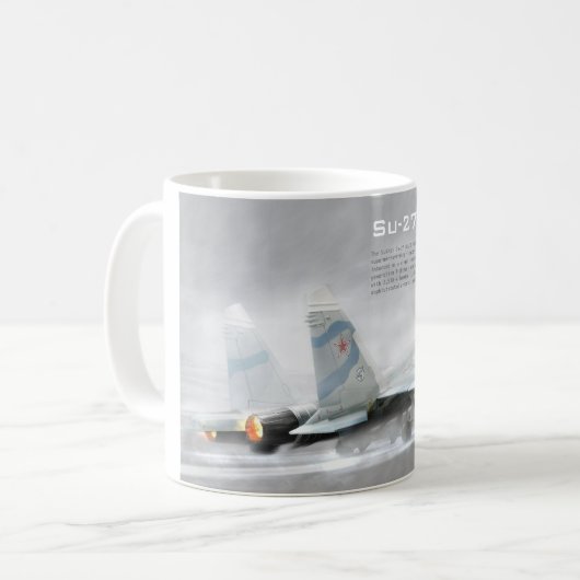 Aviation Art Mug "Su-27 Flanker" (Devant gauche)