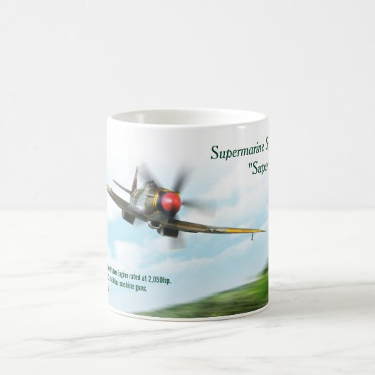 Aviation Art Mug "Supermarine Spitfire Mk. XVIII" (Centre)