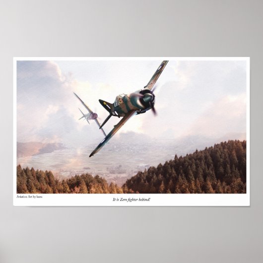 Aviation Art Poster "Brewster Buffalo" (Voorkant)