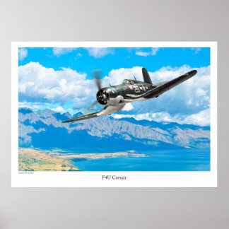 Aviation Art Poster "F4U Corsair"
