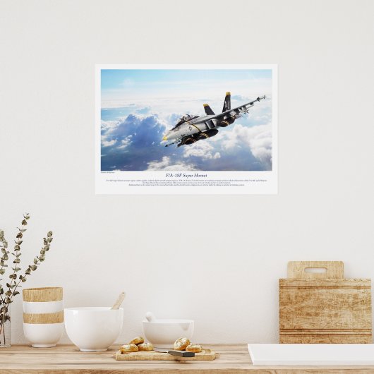 Aviation Art Poster "F/A-18F Super Hornet " (Cuisine)