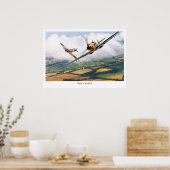 Aviation Art Poster "Messerschmitt Bf 109E" (Cuisine)
