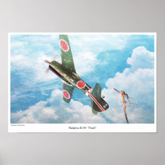 Aviation Art Poster " ‪ Nakajima Ki-84"Frank""