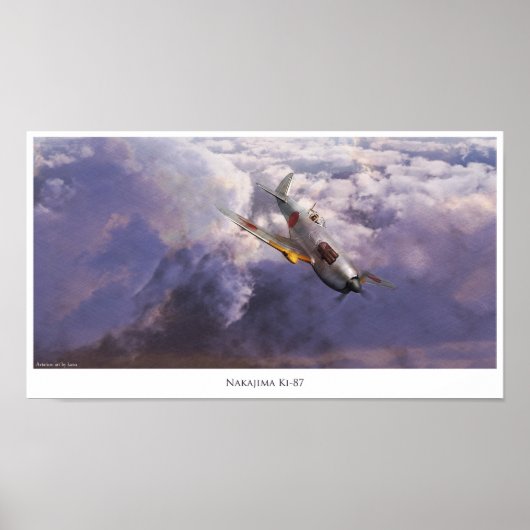 Aviation Art Poster "Nakajima Ki-87" (Devant)
