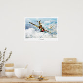 Aviation Art Poster "P-40 Kittyhawk" (Cuisine)